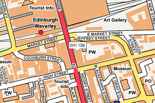 EH1 1SB map - OS OpenMap – Local (Ordnance Survey)