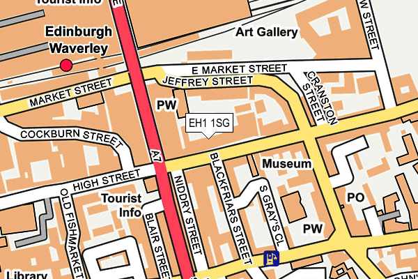 EH1 1SG map - OS OpenMap – Local (Ordnance Survey)