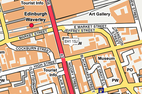 EH1 1SJ map - OS OpenMap – Local (Ordnance Survey)