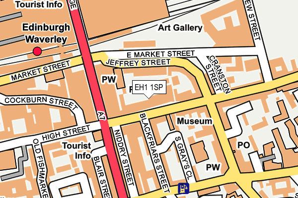 EH1 1SP map - OS OpenMap – Local (Ordnance Survey)