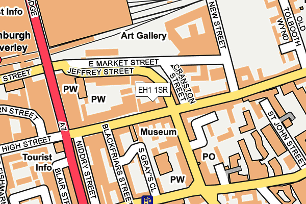 EH1 1SR map - OS OpenMap – Local (Ordnance Survey)