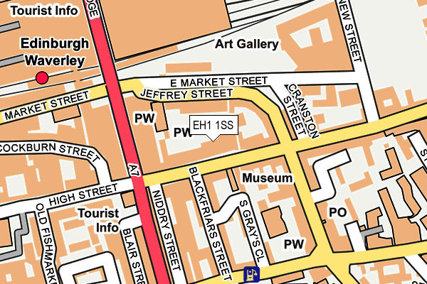 EH1 1SS map - OS OpenMap – Local (Ordnance Survey)