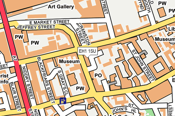 EH1 1SU map - OS OpenMap – Local (Ordnance Survey)