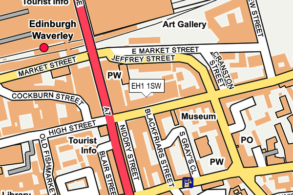 EH1 1SW map - OS OpenMap – Local (Ordnance Survey)