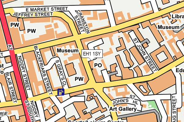 EH1 1SY map - OS OpenMap – Local (Ordnance Survey)