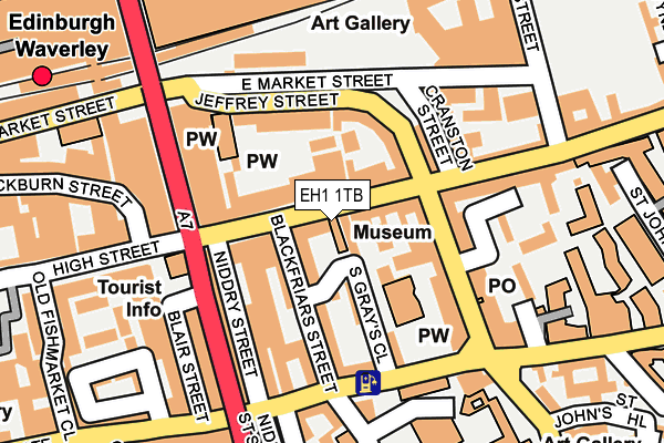 EH1 1TB map - OS OpenMap – Local (Ordnance Survey)