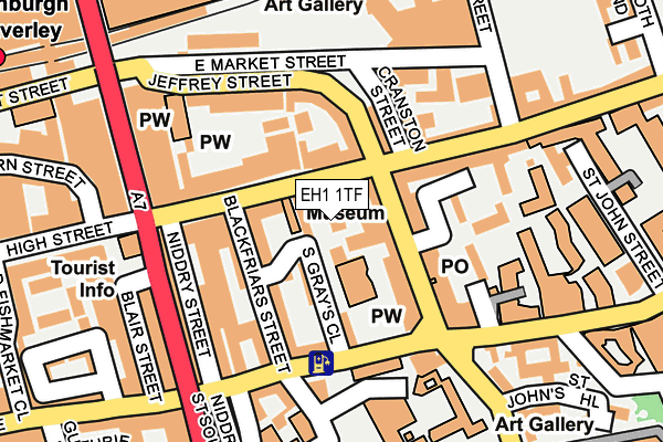 EH1 1TF map - OS OpenMap – Local (Ordnance Survey)