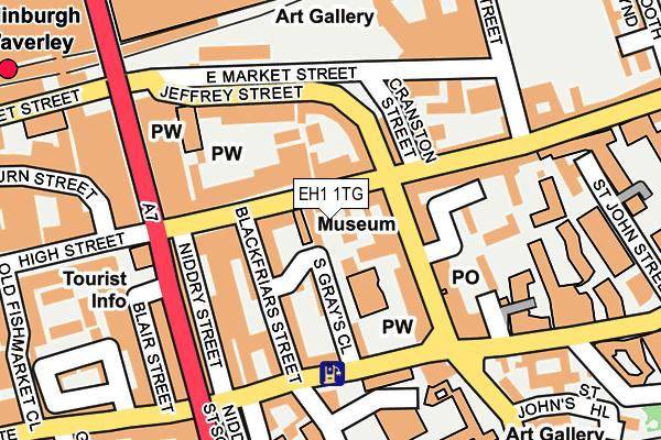 EH1 1TG map - OS OpenMap – Local (Ordnance Survey)