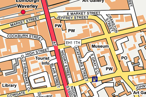 EH1 1TH map - OS OpenMap – Local (Ordnance Survey)