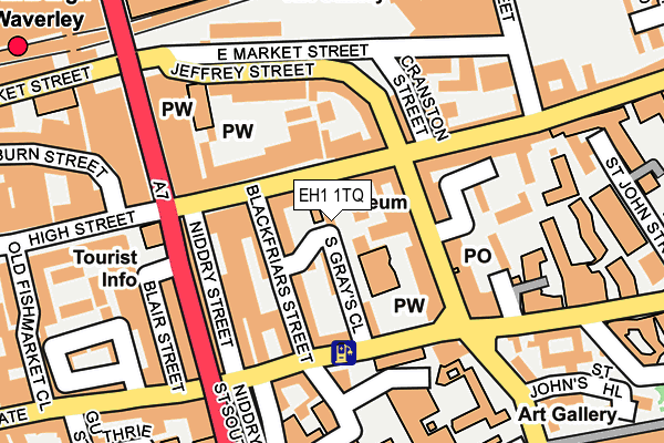 EH1 1TQ map - OS OpenMap – Local (Ordnance Survey)