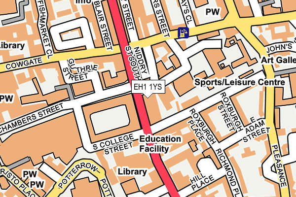 EH1 1YS map - OS OpenMap – Local (Ordnance Survey)