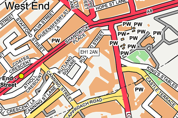 EH1 2AN map - OS OpenMap – Local (Ordnance Survey)