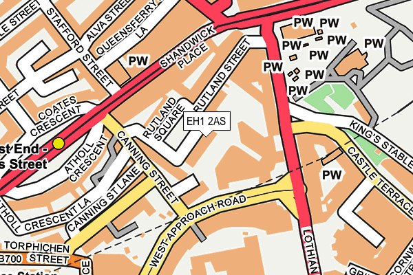 EH1 2AS map - OS OpenMap – Local (Ordnance Survey)