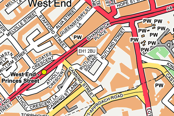 EH1 2BU map - OS OpenMap – Local (Ordnance Survey)