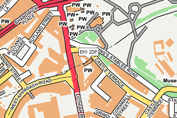 EH1 2DP map - OS OpenMap – Local (Ordnance Survey)