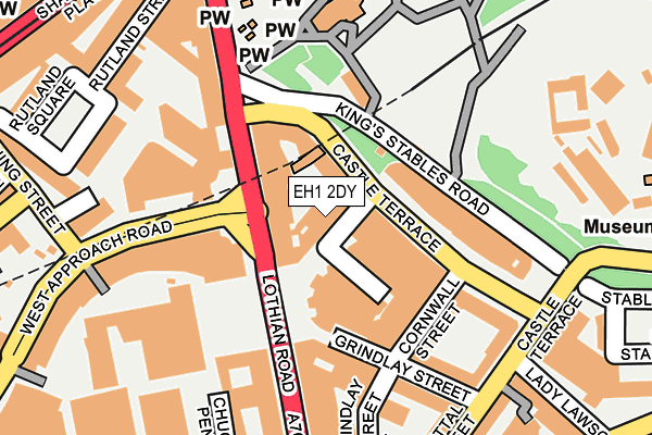 EH1 2DY map - OS OpenMap – Local (Ordnance Survey)