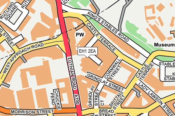 EH1 2EA map - OS OpenMap – Local (Ordnance Survey)