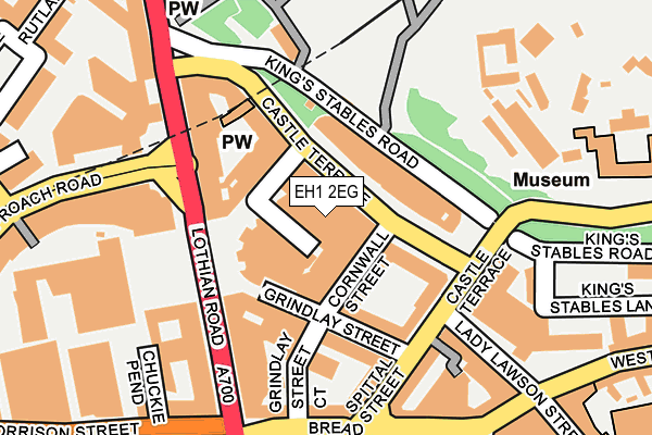 EH1 2EG map - OS OpenMap – Local (Ordnance Survey)