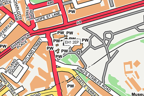 EH1 2EP map - OS OpenMap – Local (Ordnance Survey)