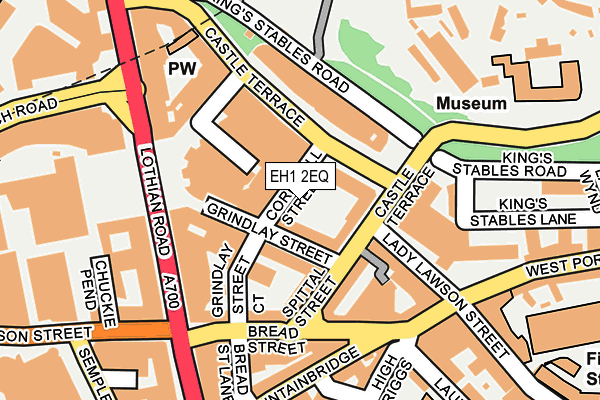 EH1 2EQ map - OS OpenMap – Local (Ordnance Survey)