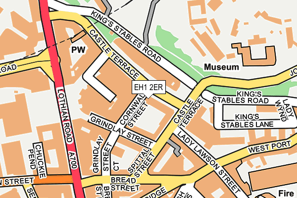 EH1 2ER map - OS OpenMap – Local (Ordnance Survey)