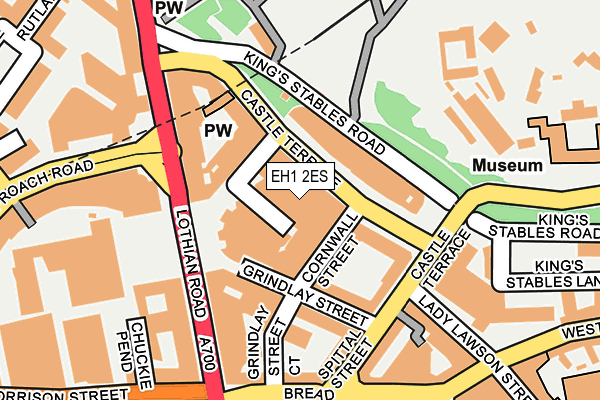 EH1 2ES map - OS OpenMap – Local (Ordnance Survey)