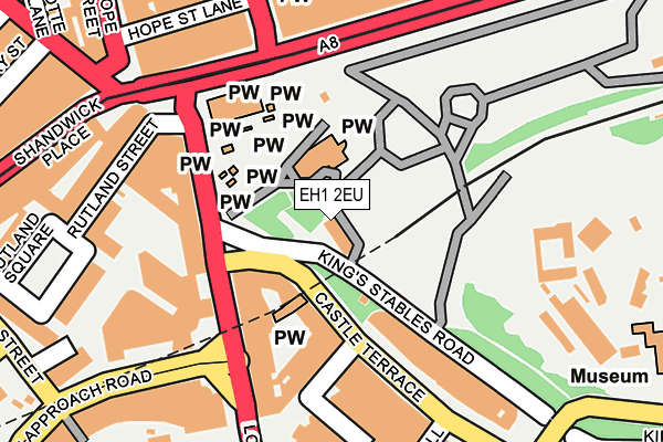 EH1 2EU map - OS OpenMap – Local (Ordnance Survey)