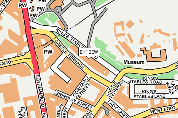 EH1 2EW map - OS OpenMap – Local (Ordnance Survey)