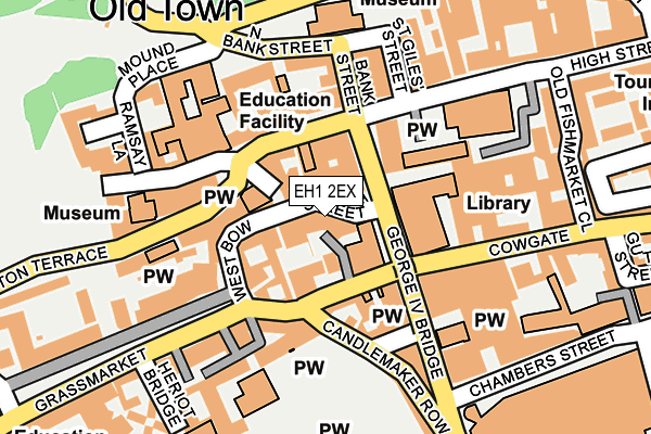 EH1 2EX map - OS OpenMap – Local (Ordnance Survey)