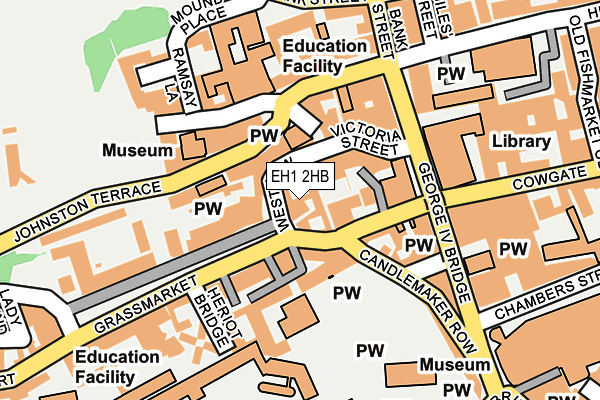 EH1 2HB map - OS OpenMap – Local (Ordnance Survey)