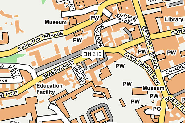 EH1 2HD map - OS OpenMap – Local (Ordnance Survey)