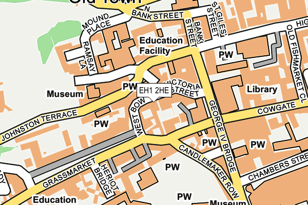 EH1 2HE map - OS OpenMap – Local (Ordnance Survey)