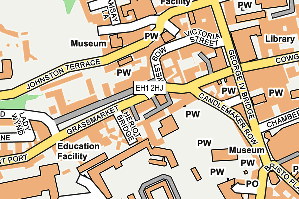 EH1 2HJ map - OS OpenMap – Local (Ordnance Survey)