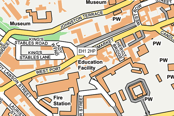 EH1 2HP map - OS OpenMap – Local (Ordnance Survey)