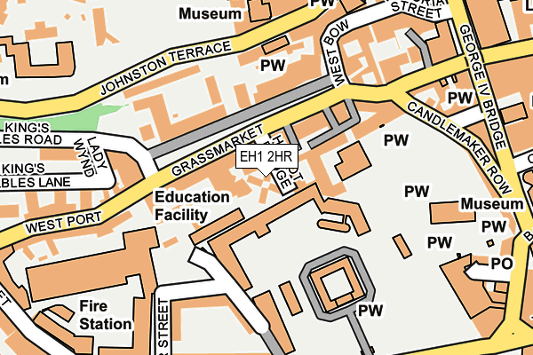 EH1 2HR map - OS OpenMap – Local (Ordnance Survey)