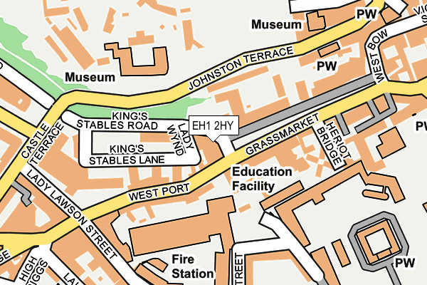 EH1 2HY map - OS OpenMap – Local (Ordnance Survey)