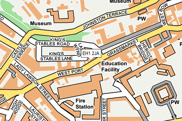 EH1 2JA map - OS OpenMap – Local (Ordnance Survey)