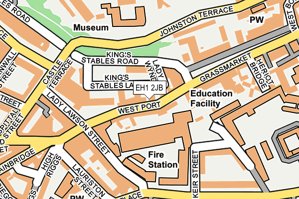 EH1 2JB map - OS OpenMap – Local (Ordnance Survey)