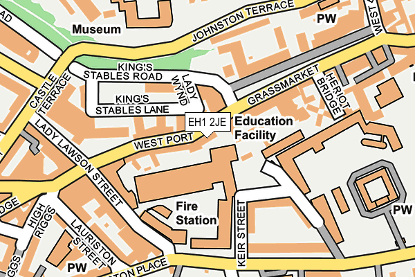 EH1 2JE map - OS OpenMap – Local (Ordnance Survey)