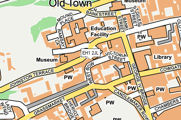 EH1 2JL map - OS OpenMap – Local (Ordnance Survey)