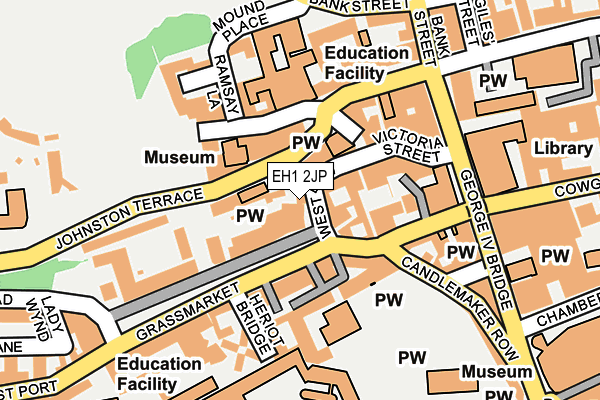 EH1 2JP map - OS OpenMap – Local (Ordnance Survey)