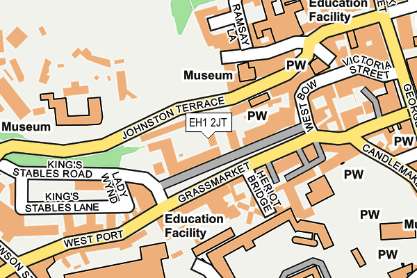 EH1 2JT map - OS OpenMap – Local (Ordnance Survey)