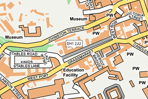 EH1 2JU map - OS OpenMap – Local (Ordnance Survey)