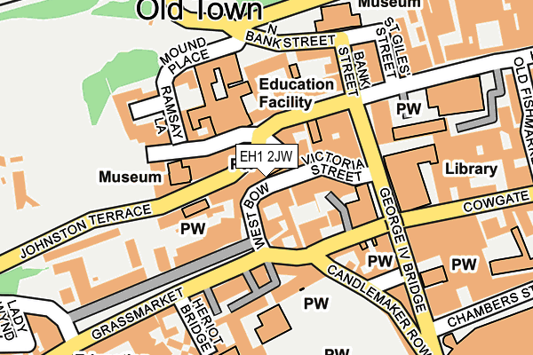 EH1 2JW map - OS OpenMap – Local (Ordnance Survey)