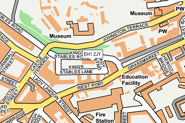 EH1 2JY map - OS OpenMap – Local (Ordnance Survey)