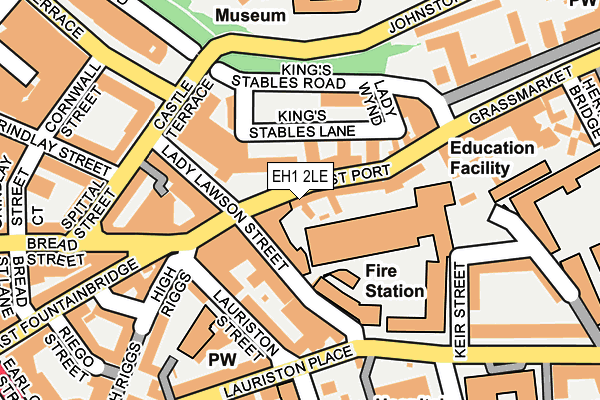 EH1 2LE map - OS OpenMap – Local (Ordnance Survey)