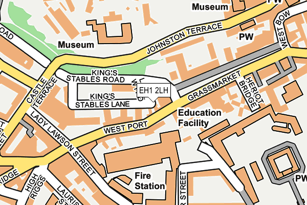 EH1 2LH map - OS OpenMap – Local (Ordnance Survey)