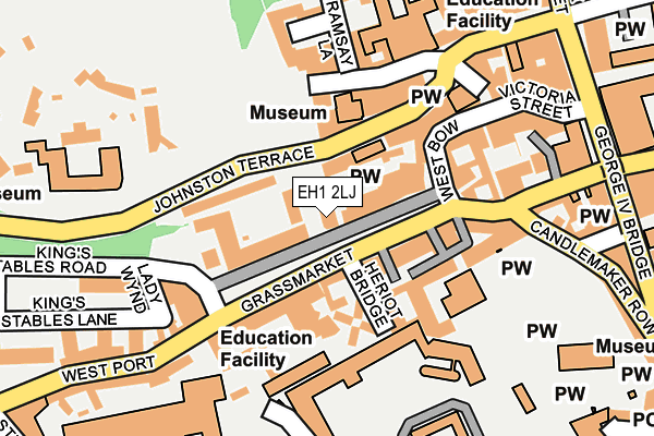 EH1 2LJ map - OS OpenMap – Local (Ordnance Survey)