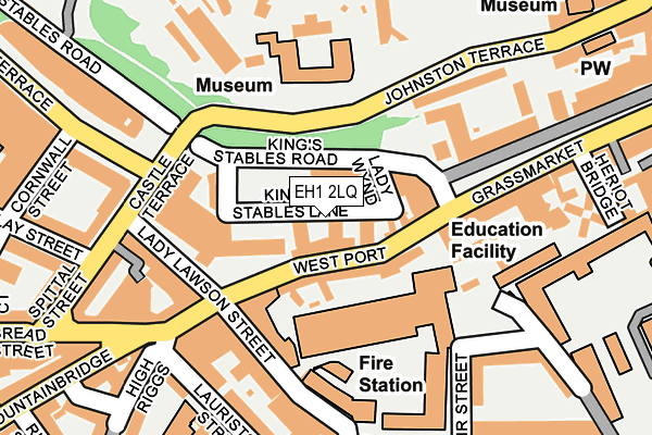 EH1 2LQ map - OS OpenMap – Local (Ordnance Survey)