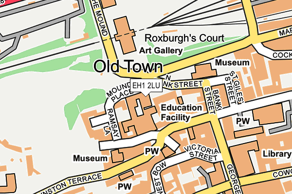 EH1 2LU map - OS OpenMap – Local (Ordnance Survey)